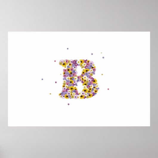 bloembologram "B" Poster (Voorkant)