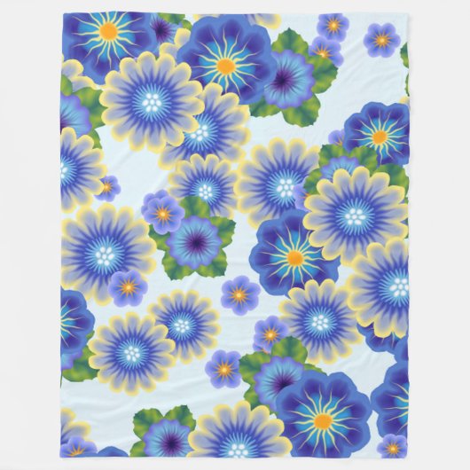 bloembom 7 fleece deken (Voorkant)
