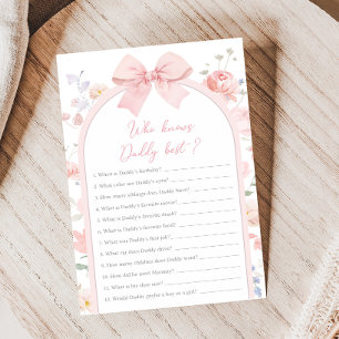 Bloemboog Baby in Bloom Shower Wie Kent Papa Spel