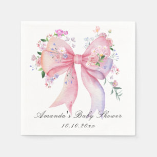 Bloemboog Bloemen Meisje Baby Shower Servet