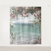 Bloemboog naar de zee bruiloft decoratie wandkleed (Voorkant)