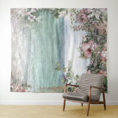 Bloemboog naar zee bruiloft decor wandkleed (In Situ (horizontaal))