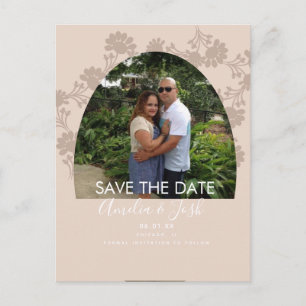 Bloemboog Save the Date Foto Ansichtkaart Briefkaart