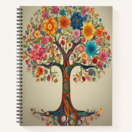 Bloemboom van het leven - Spiral Notitieboek