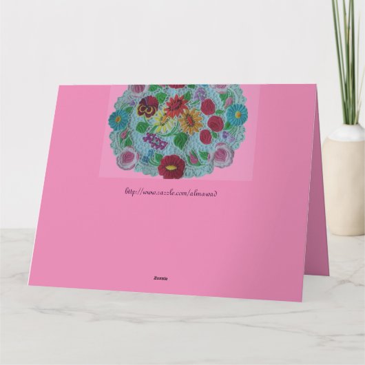 bloemborduurwerk uit Zuid-Hongarije Kaart (Achterkant)