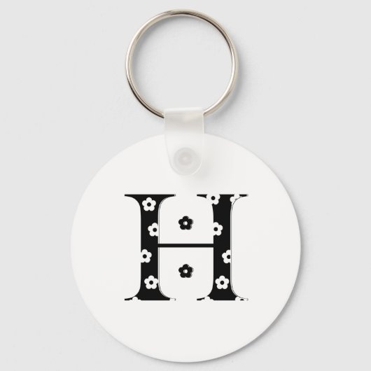 bloembrief H Sleutelhanger (Voorkant)