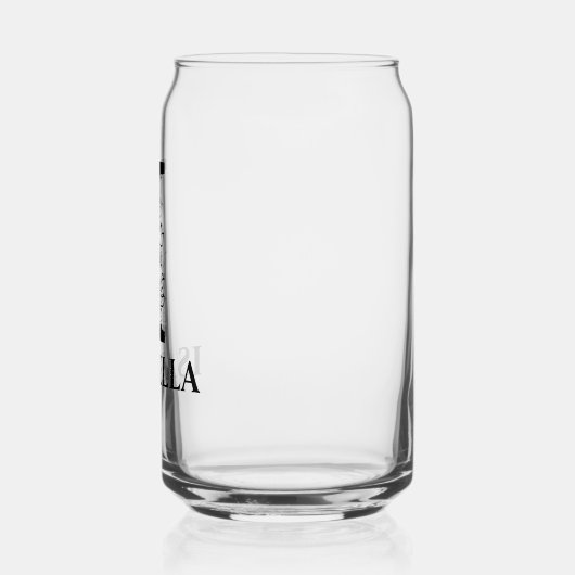 Bloembrief I Monogram en gepersonaliseerde naam Blikvorm Glas (Links)