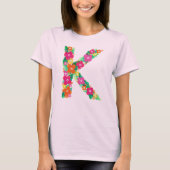 Bloembrief K vrouw basic T-shirt (Voorkant)