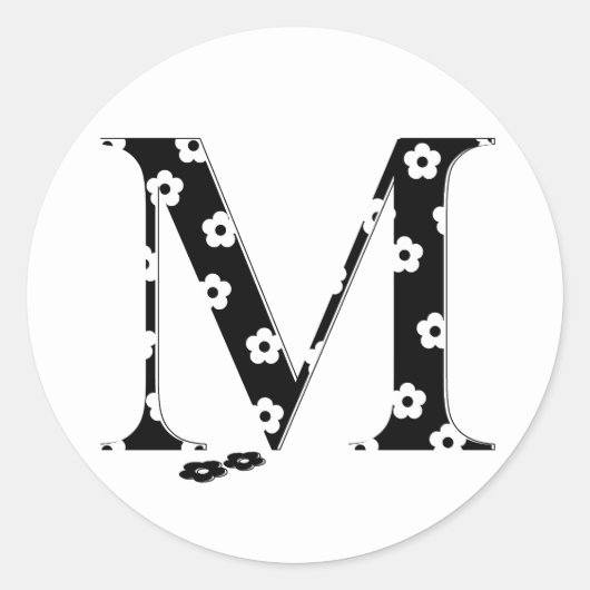 bloembrief M Ronde Sticker (Voorkant)