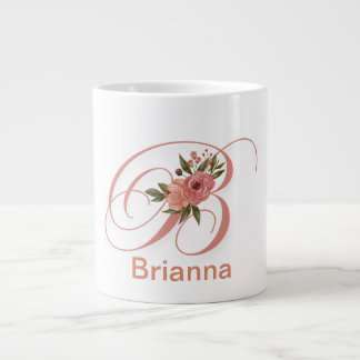Bloembrief Modern Monogram Initiaal Extra Grote Beker