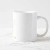 Bloembrief Modern Monogram Initiaal koffie Mok (Rechts)