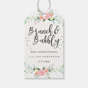Bloembrunch en Bubbly Vrijgezellenfeest Labels Cadeaulabel