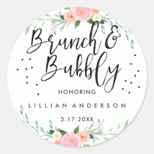 Bloembrunch en Bubbly Vrijgezellenfeest Sticker
