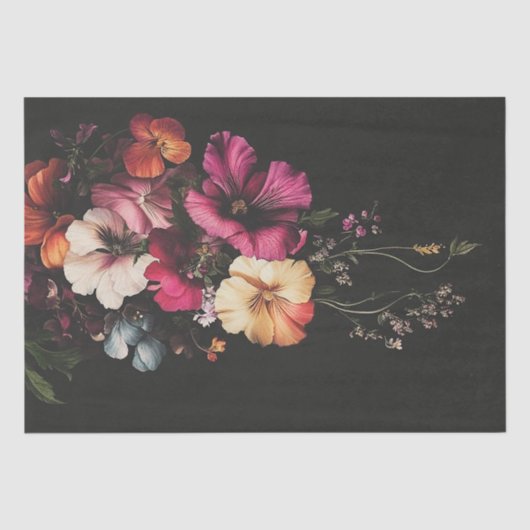 bloemcascadecoupage tissuepapier (Voorkant)