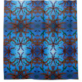 Bloemcirculatiepatroon Douchegordijn (Voorkant)