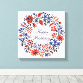 Bloemcyclus Canvas Afdruk (Insitu (Houten vloer))