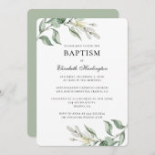 Bloemdoop uitnodiging. Witte lentebloemen Kaart (Voorkant / Achterkant)