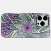 Bloemdromen, Abstracte Paarse groene fractale kuns Case-Mate iPhone Case (Achterkant (horizontaal))