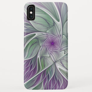 Bloemdromen, Abstracte Paarse groene fractale kuns iPhone XS Max Hoesje
