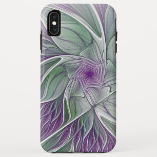 Bloemdromen, Abstracte Paarse groene fractale kuns iPhone XS Max Hoesje