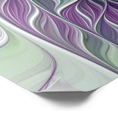 Bloemdromen, Abstracte Paarse groene fractale kuns Poster (Hoek)