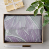 Bloemdromen, Abstracte Paarse groene fractale kuns Tissuepapier (Geschenk)