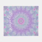 Bloemdroompasta Mandala door JoMazArt Fleece Deken (Voorkant (Horizontaal))