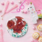 Bloemdruk I Papieren Bordje (Feest)