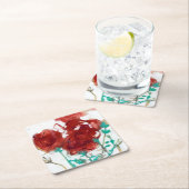 Bloemdruk I Vierkante Kartonnen Onderzetter (Insitu)