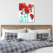 Bloemdruk II Canvas Afdruk (Insitu (Slaapkamer))