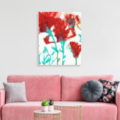 Bloemdruk II Canvas Afdruk (Insitu (Woonkamer))