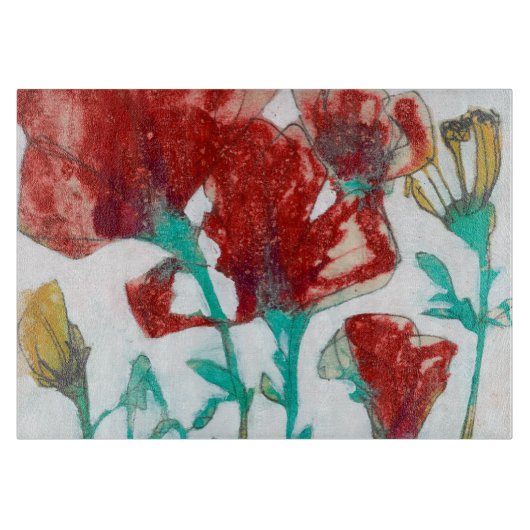 Bloemdruk II Snijplank (Voorkant)