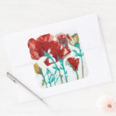 Bloemdruk II Vierkante Sticker (Envelop)