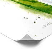 bloemdruk waterverf poster (Hoek)