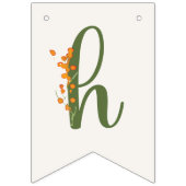 Bloemen 18e gelukkige verjaardag bunting banner (Tweede vlag)