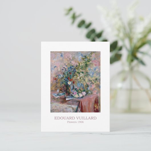 Bloemen 1906 door Edouard Vuillard Briefkaart (Staand voorkant)