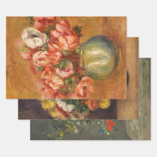Bloemen (1) Decoupage Trio Set van Auguste Renoir Inpakpapier Vel