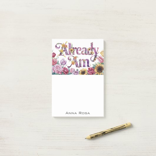 *~* Bloemen 1 REEDS AM AP85 Manifesting Post-it® Notes (Op bureau)