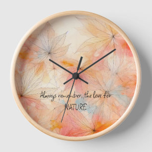 Bloemen 1 wandklok, 10 "ronde natuurlijke houten L