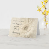  Bloemen 25e Bruiloft Jubileum Kaart (Gele Bloem)