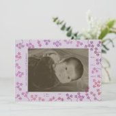 Bloemen 2 Foto Aankondiging Geboorte (Staand voorkant)