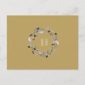 Bloemen 50e bruiloft Jubileum Save the Date Briefkaart (Achterkant)