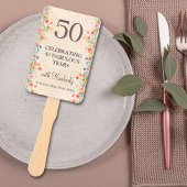 Bloemen 50ste Verjaardag Custom 50 jaar moderne ch Handwaaier