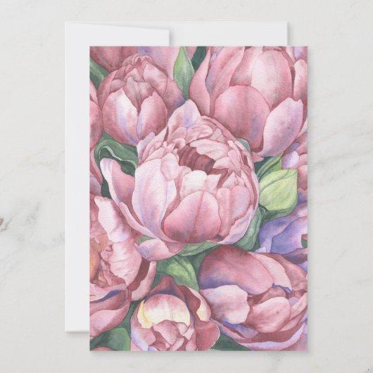 Bloemen 70ste Verjaardag Uitnodiging (Achterkant)