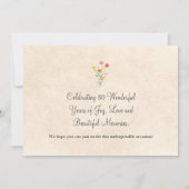 Bloemen 80e verjaardag Wildflowers 80 jaar feest Kaart (Achterkant)