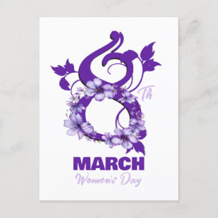 Bloemen 8 maart Internationale Vrouwendag 2025 Briefkaart