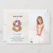 Bloemen 8e Verjaardag Uitnodiging Spring Moderne S (Voorkant)