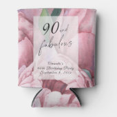  Bloemen 90ste Verjaardagsfeest Blikjeskoeler (Voorkant)