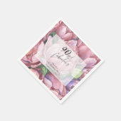 Bloemen 90ste Verjaardagsfeest Servet (Hoek)