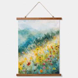 Bloemen aan de helling Sicilië  Hangend Wandkleed